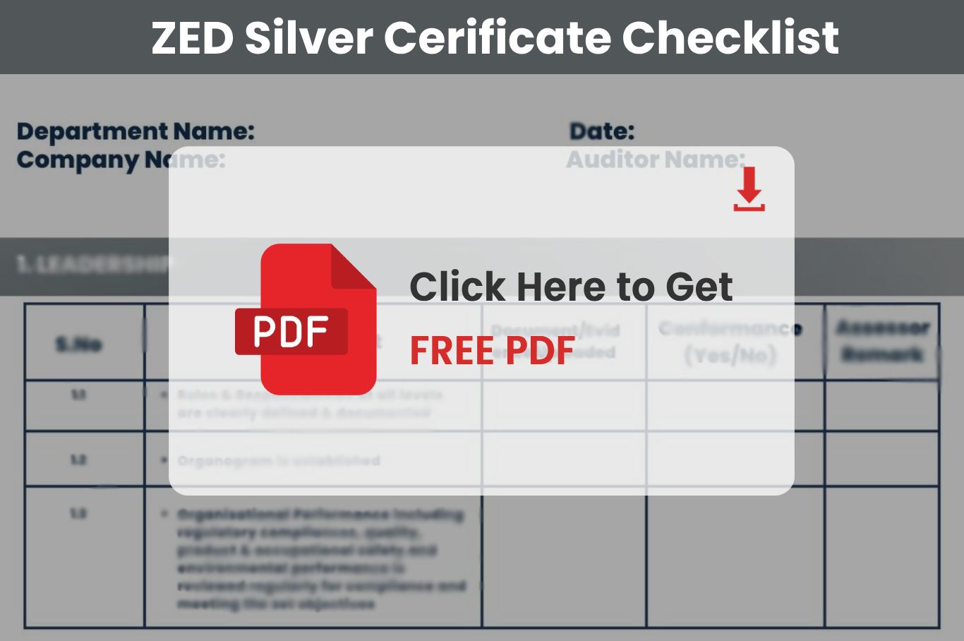 zed bronze certification checklist 